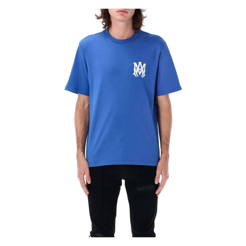 Amiri Blauwe Core Logo T-shirt Blue Heren