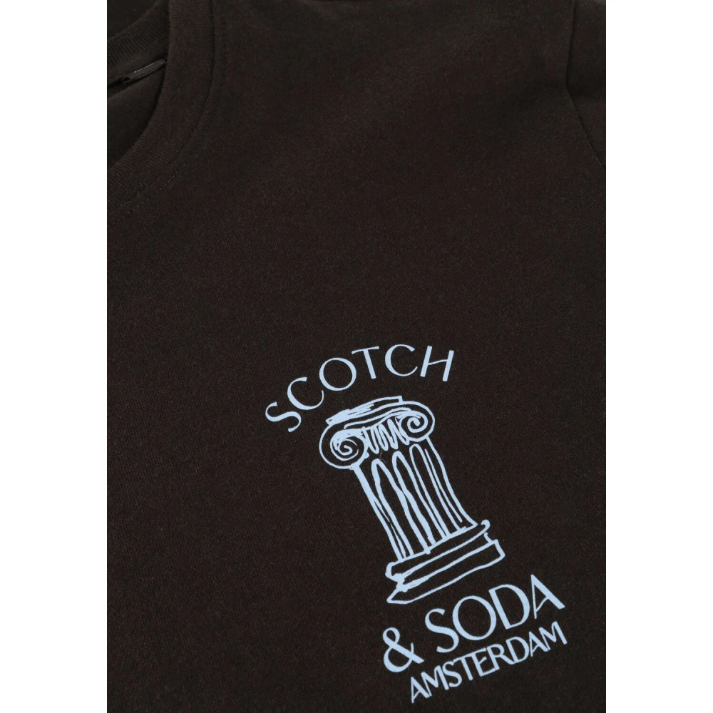 Scotch & Soda Heren Polo & T-shirt met linkerborst artwork Black Heren