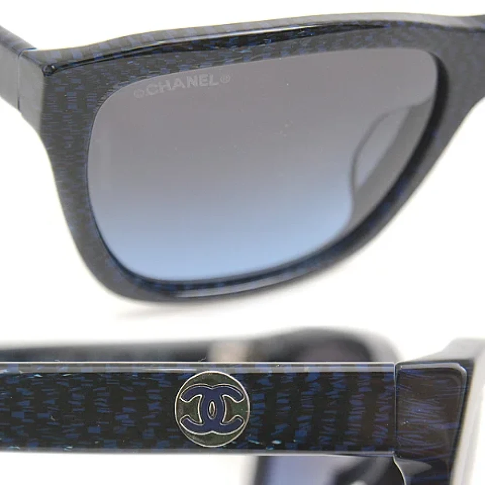 Chanel Vintage Pre-owned Plastic sunglasses Blue Dames