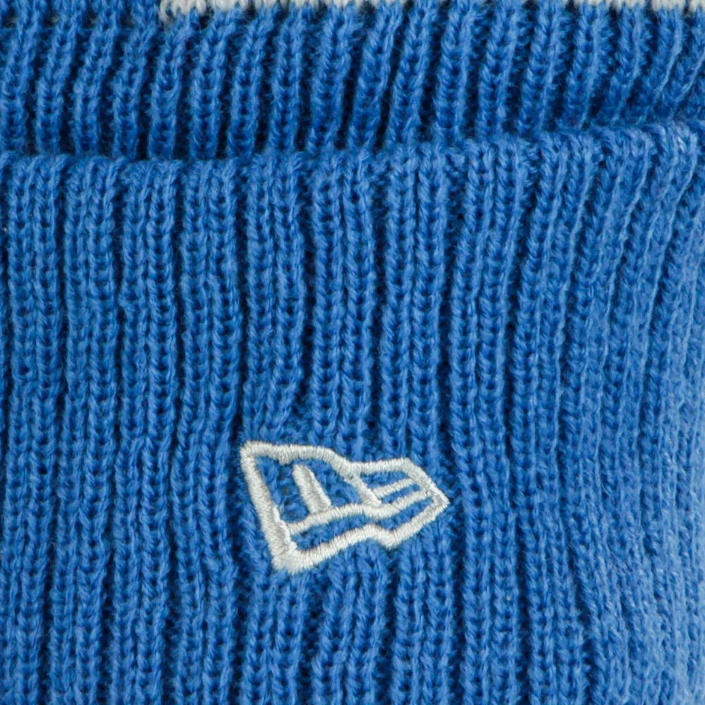 new era NFL Pom Sport Knit Hat Blue Heren