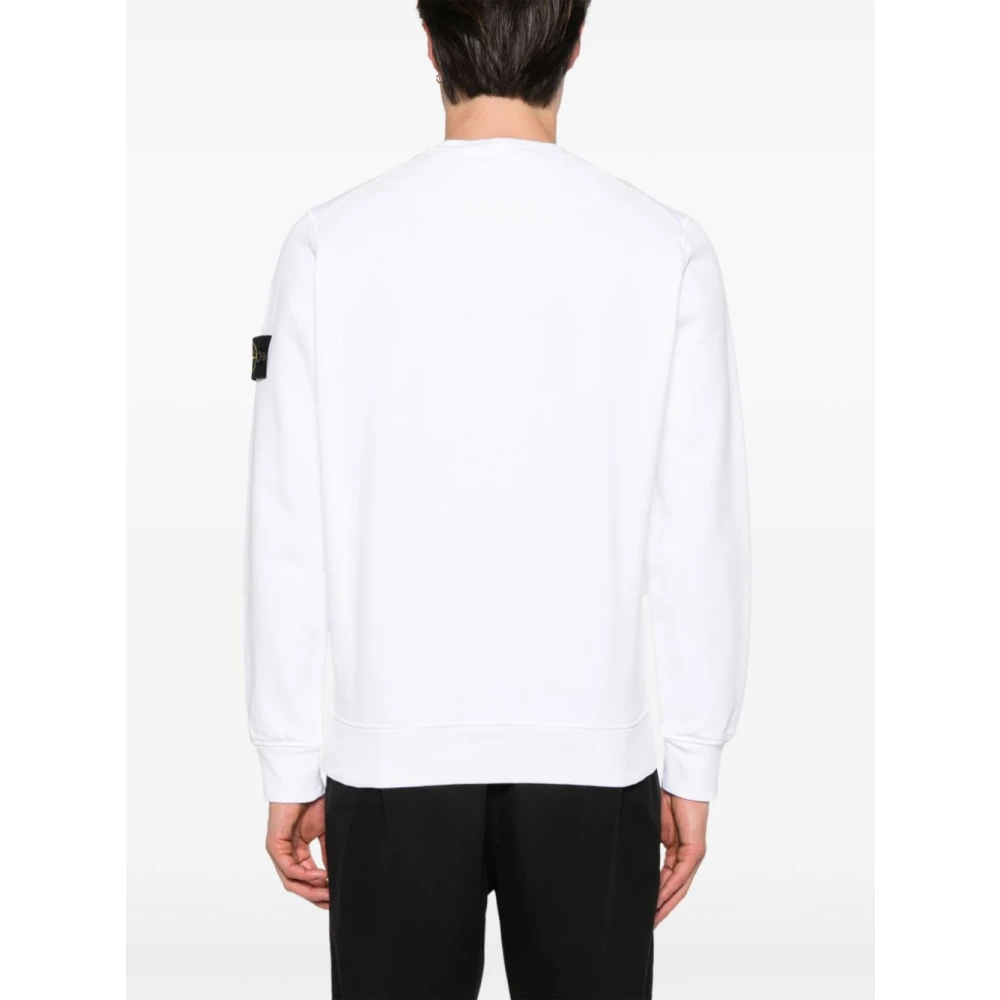 Stone Island Witte Sweater voor Mannen White Heren