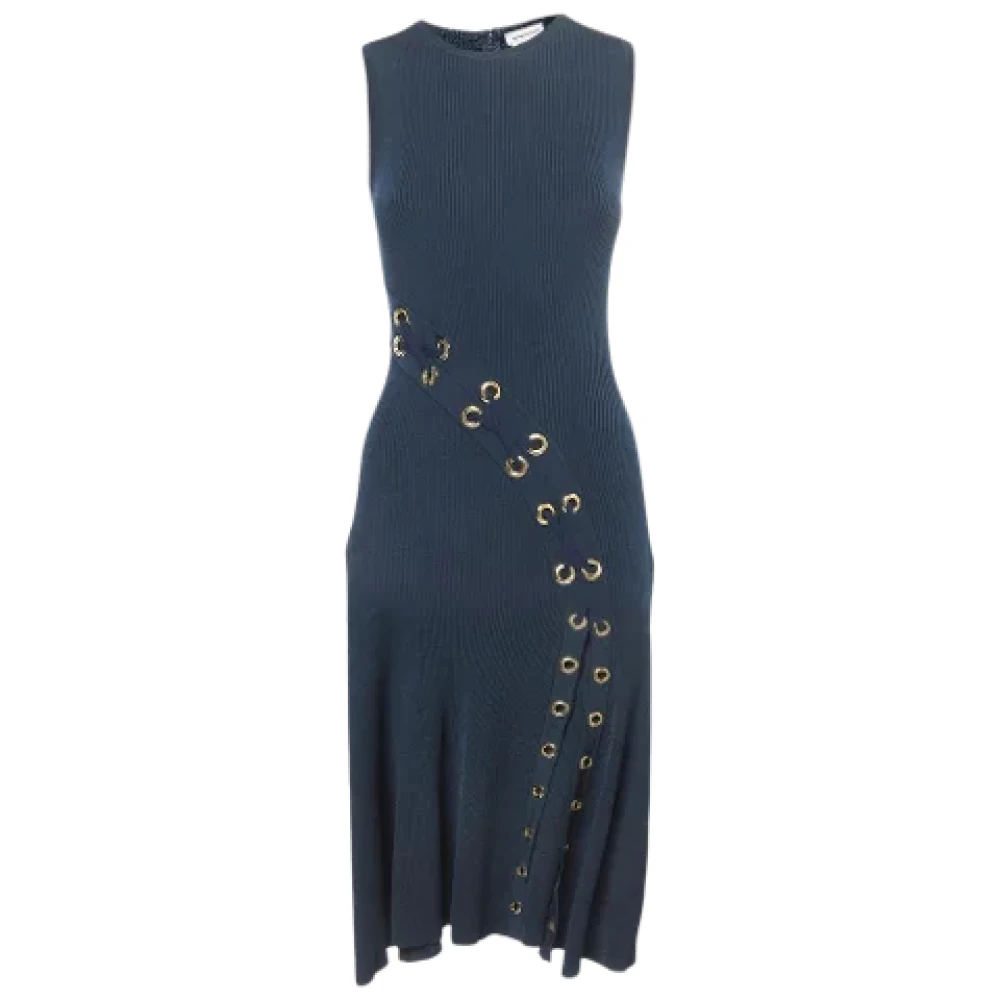 Alexander McQueen Pre-owned Knit dresses Blue Dames