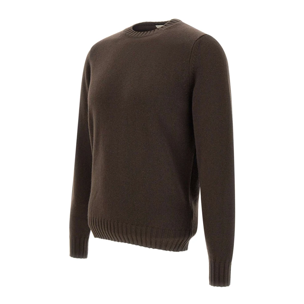 Filippo De Laurentiis Bruine Wol Kasjmier Ronde Hals Sweater Brown Heren
