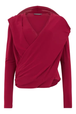 Draperad V-ringad topp