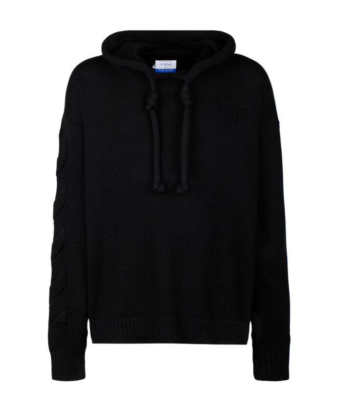 black-3d-diag-knit-hoodie