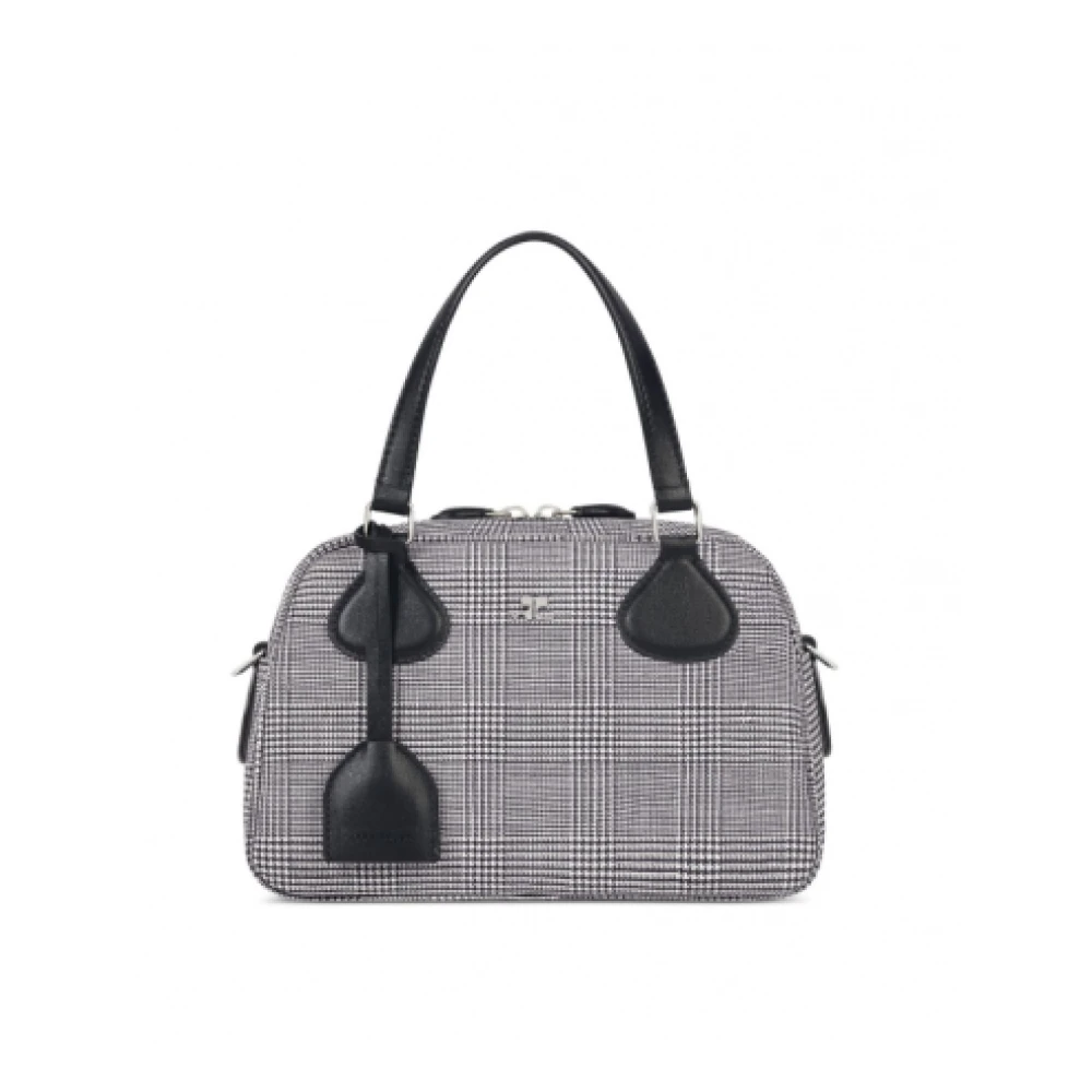 Courrèges Luxe Prins van Wales Bowlingtas Gray Dames