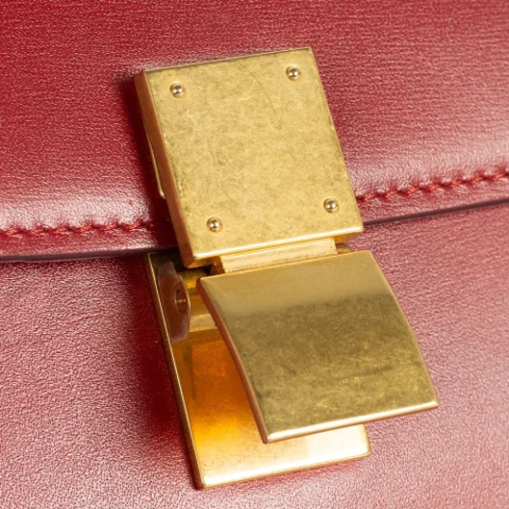 Celine Vintage Pre-owned Leather celine-bags Red Dames