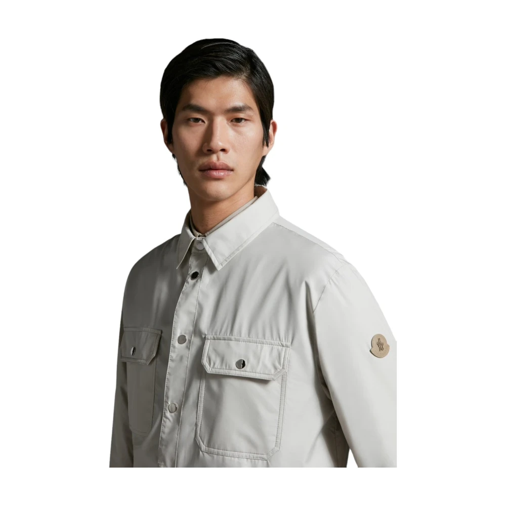 Moncler Licht Beige Piz Overshirt Jas Beige Heren