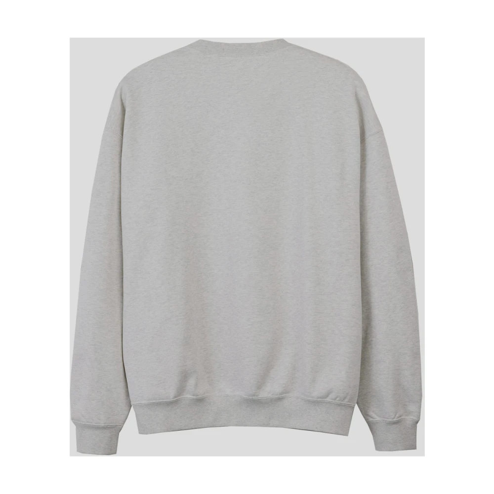 Y-3 Katoenen Logo Sweatshirt Gray Heren