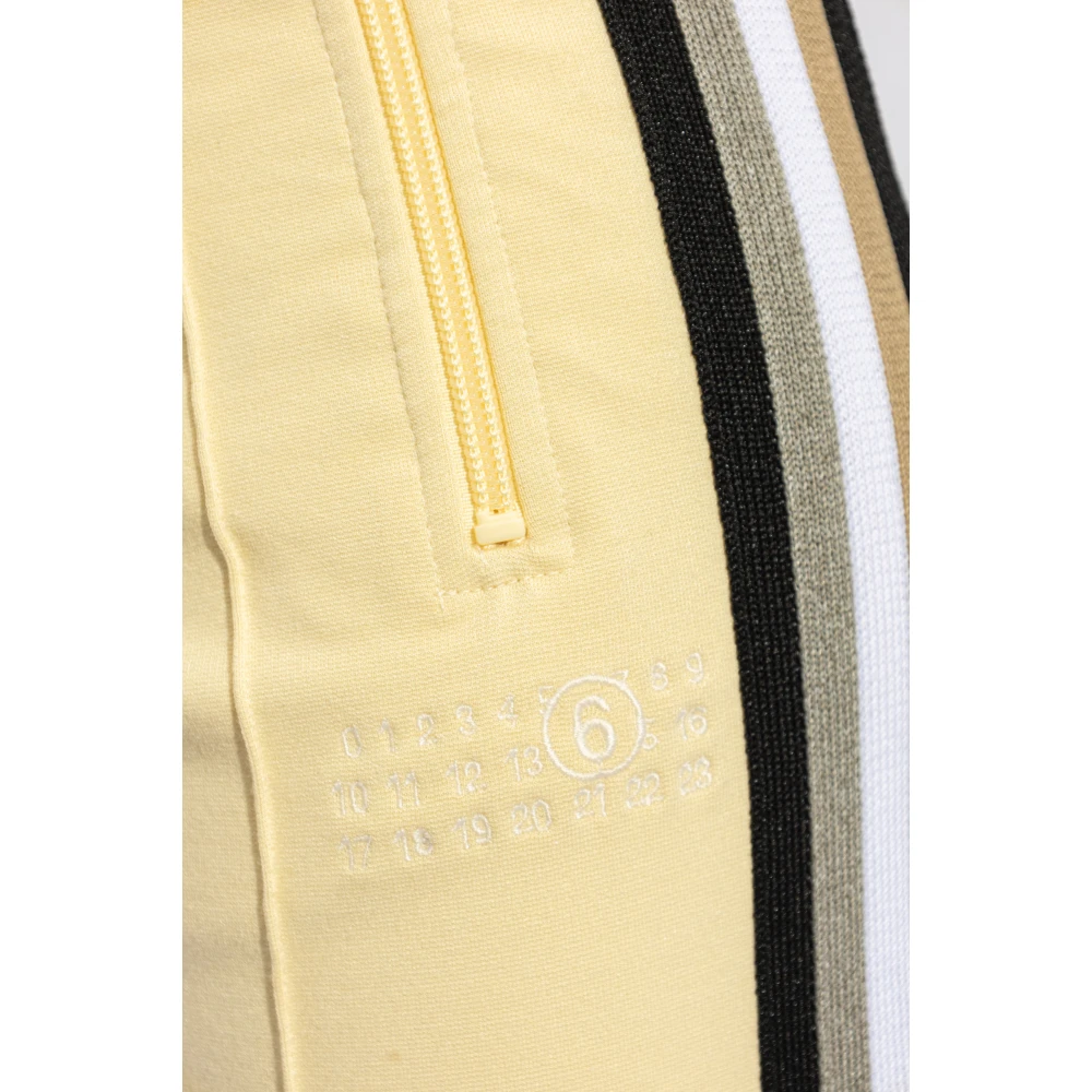 MM6 Maison Margiela Sweatpants met logo Yellow Dames
