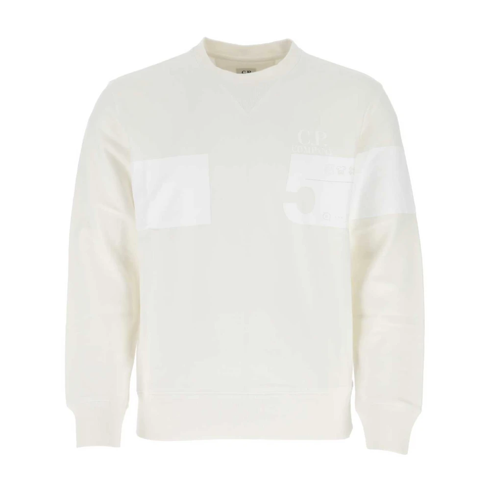 C.P. Company Stijlvolle witte katoenen sweatshirt White Heren