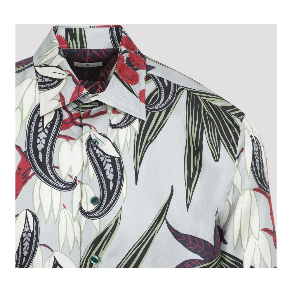 ETRO Multicolor Zijden Overhemd Aw24 Multicolor Heren