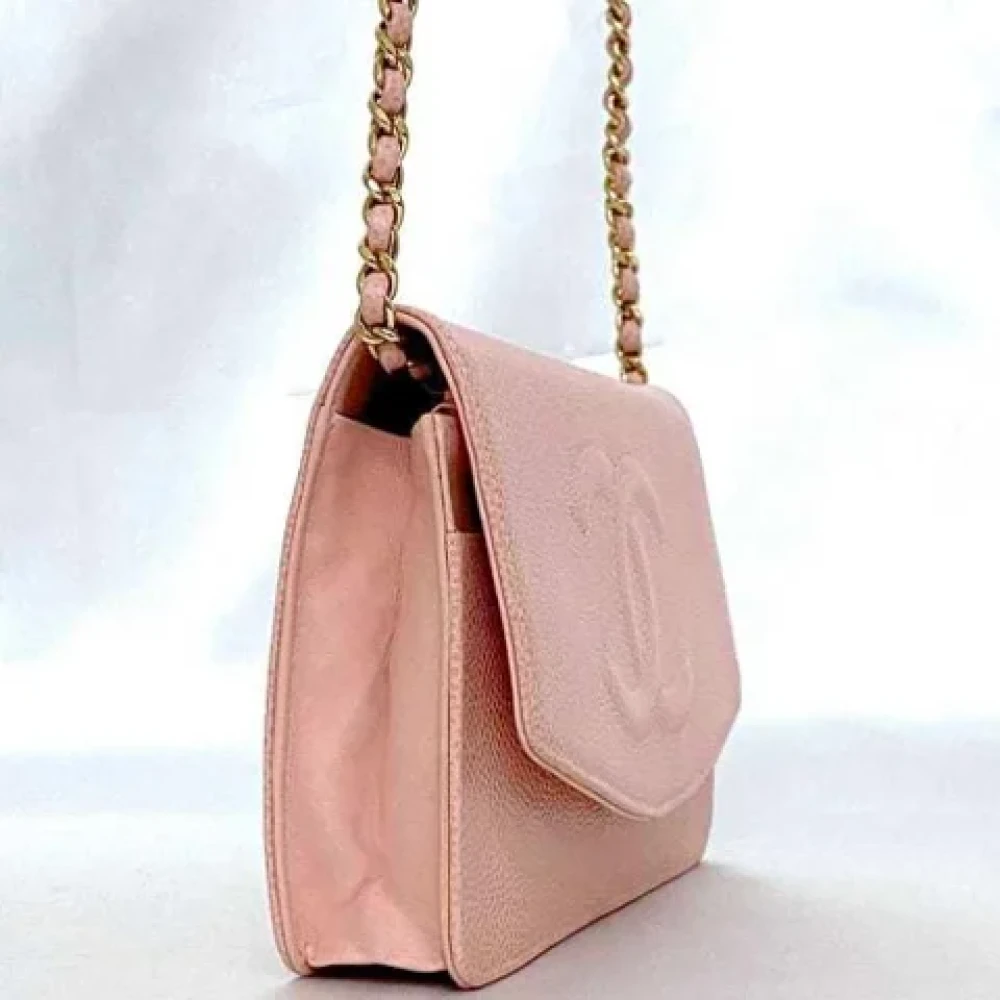 Chanel Vintage Pre-owned Leather chanel-bags Pink Dames