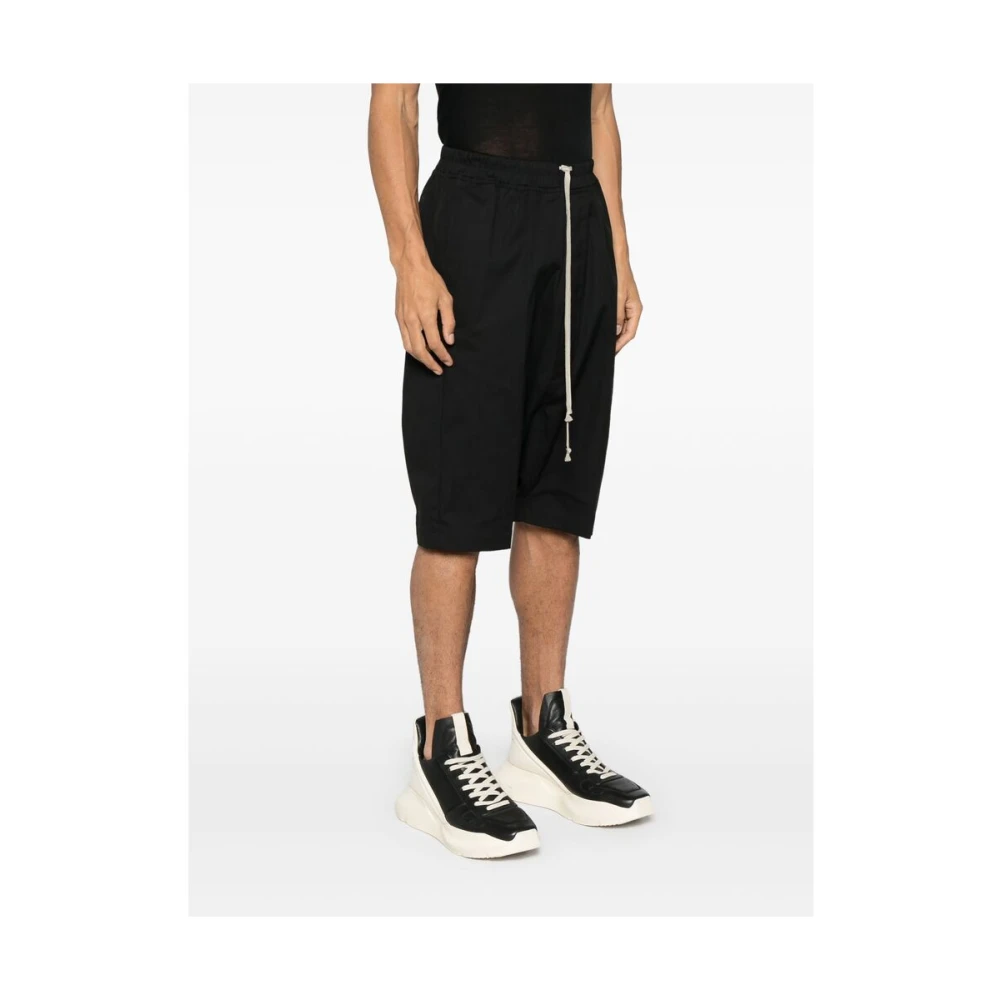 Rick Owens Broek met Verlaagd Kruis en Elastische Tailleband Black Heren