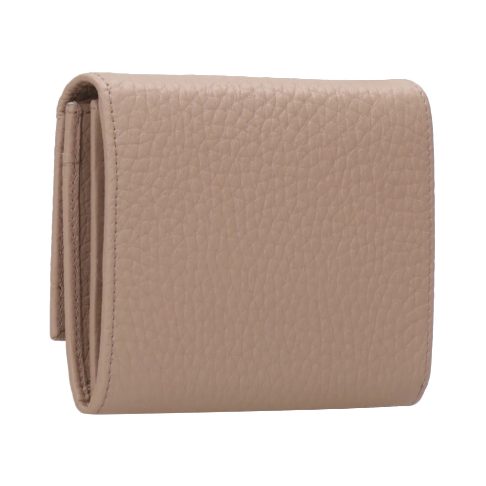 Orciani Grained Leather Envelope Wallet with Rfid Pink Dames