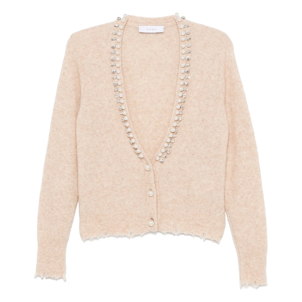 Kaos Parel en kristal vest Brown Dames