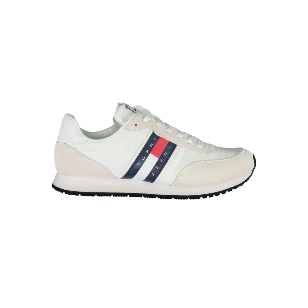 Tommy Hilfiger Men's White Sneakers With Contrasting Details