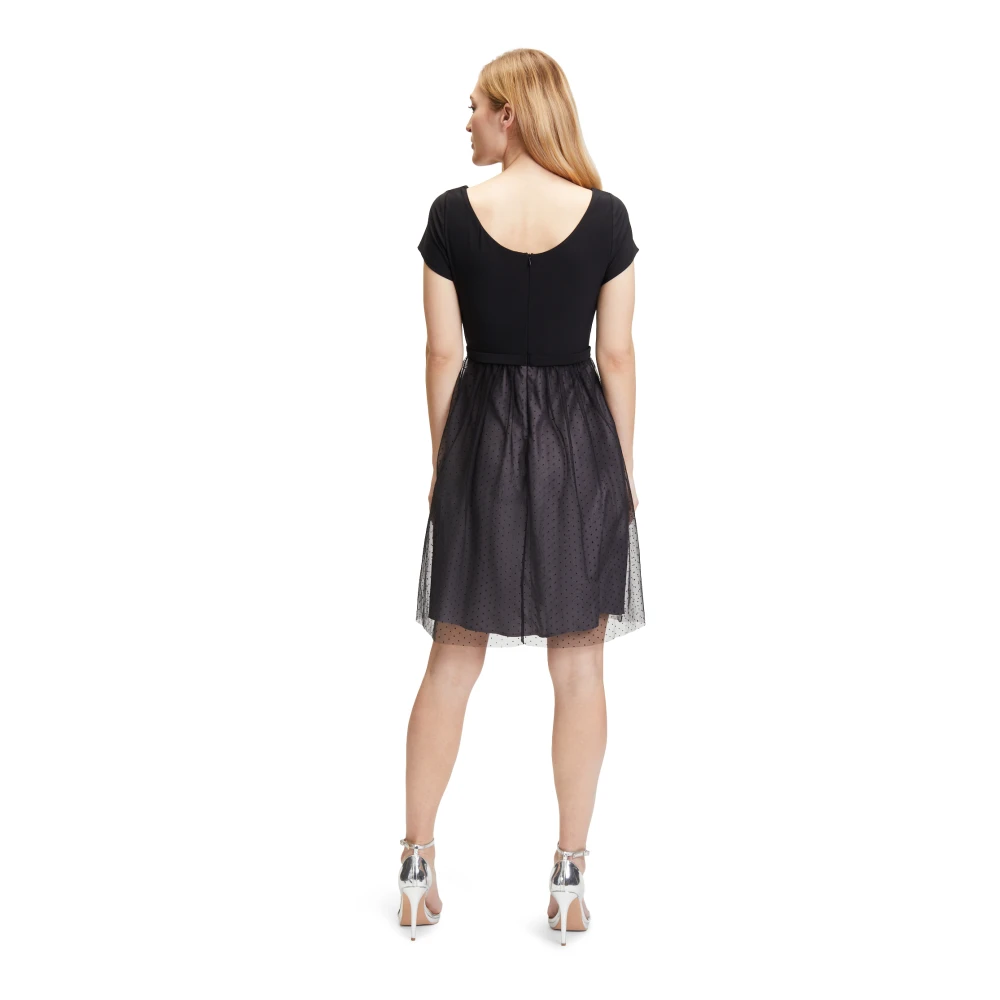 Vera Mont Elegant Tule Cocktailjurk Black Dames