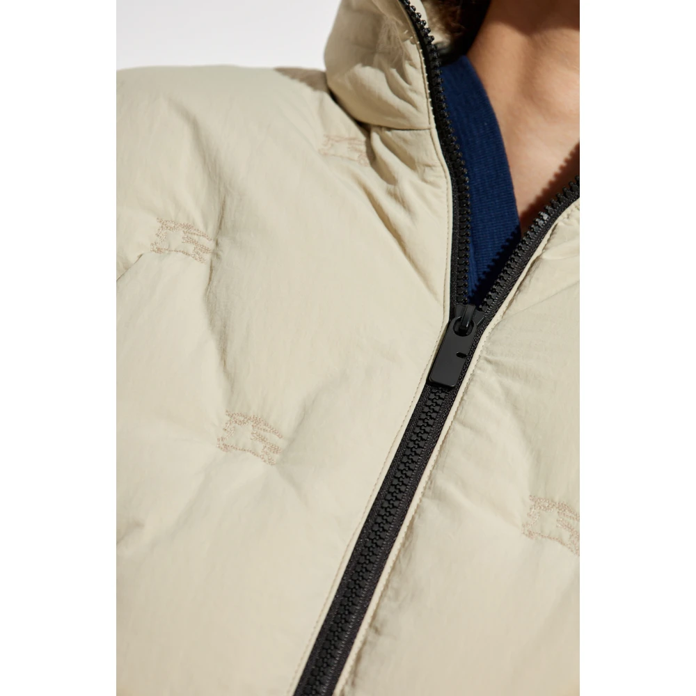 Burberry Gewatteerde jas met opstaande kraag Gray Dames