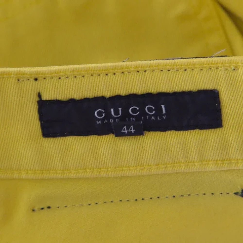 Gucci Vintage Pre-owned Denim jeans Yellow Dames