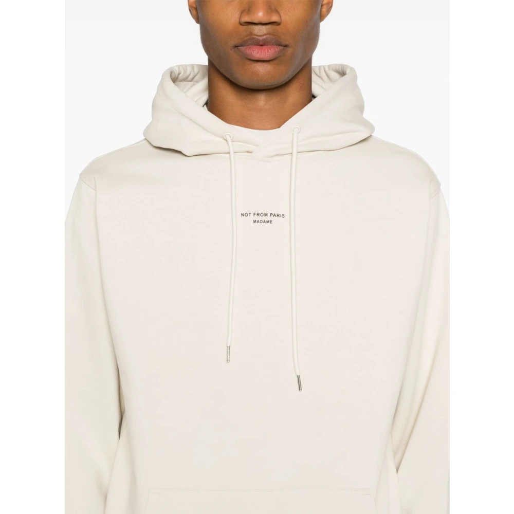 Drole de Monsieur Witte Sweater Casual Comfort Stijl White Heren