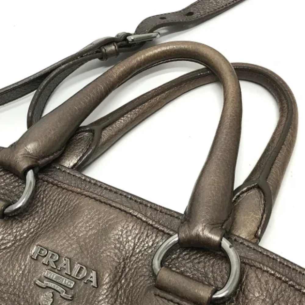 Prada Vintage Pre-owned Leather prada-bags Brown Dames