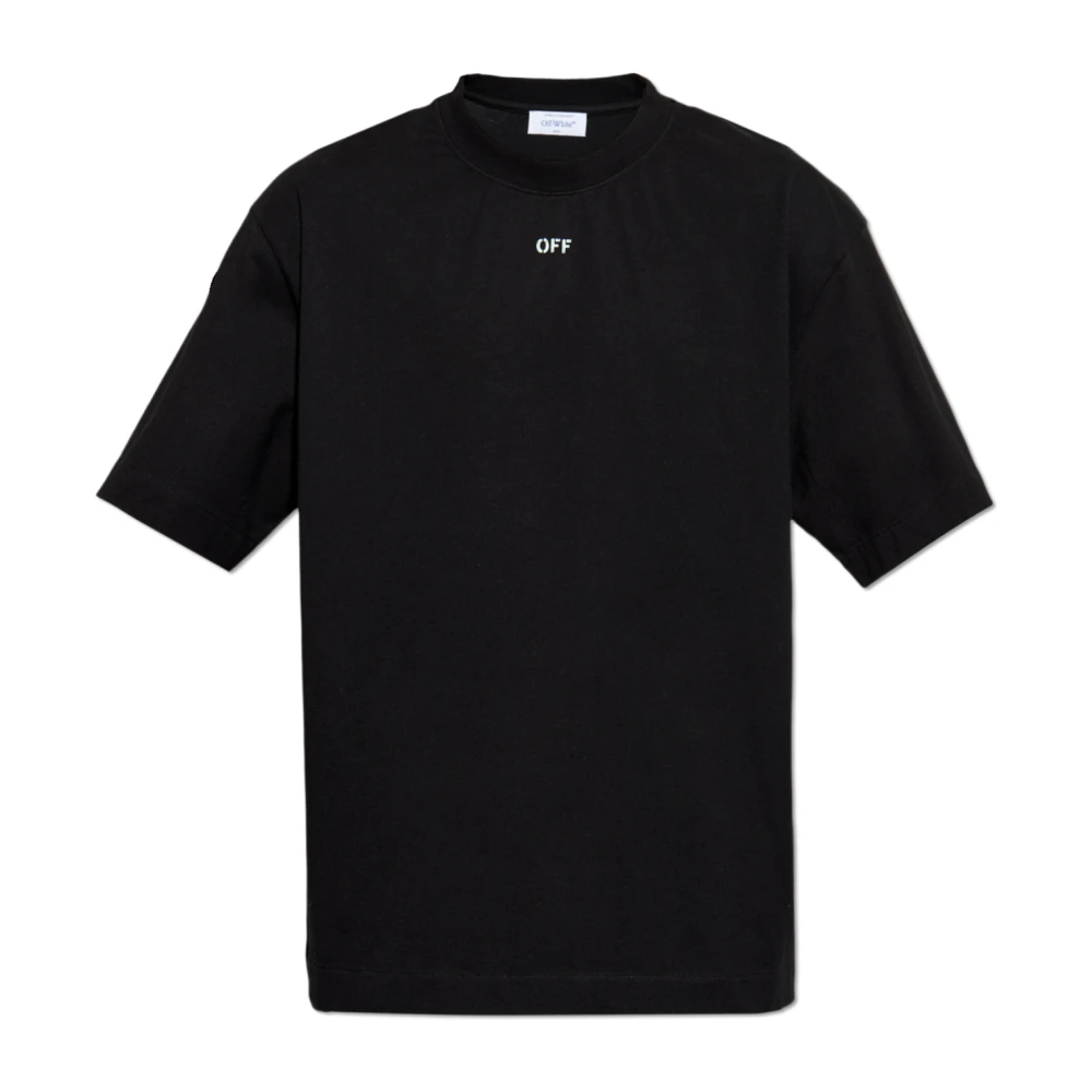 Off White T-shirt met bedrukt logo Black Heren