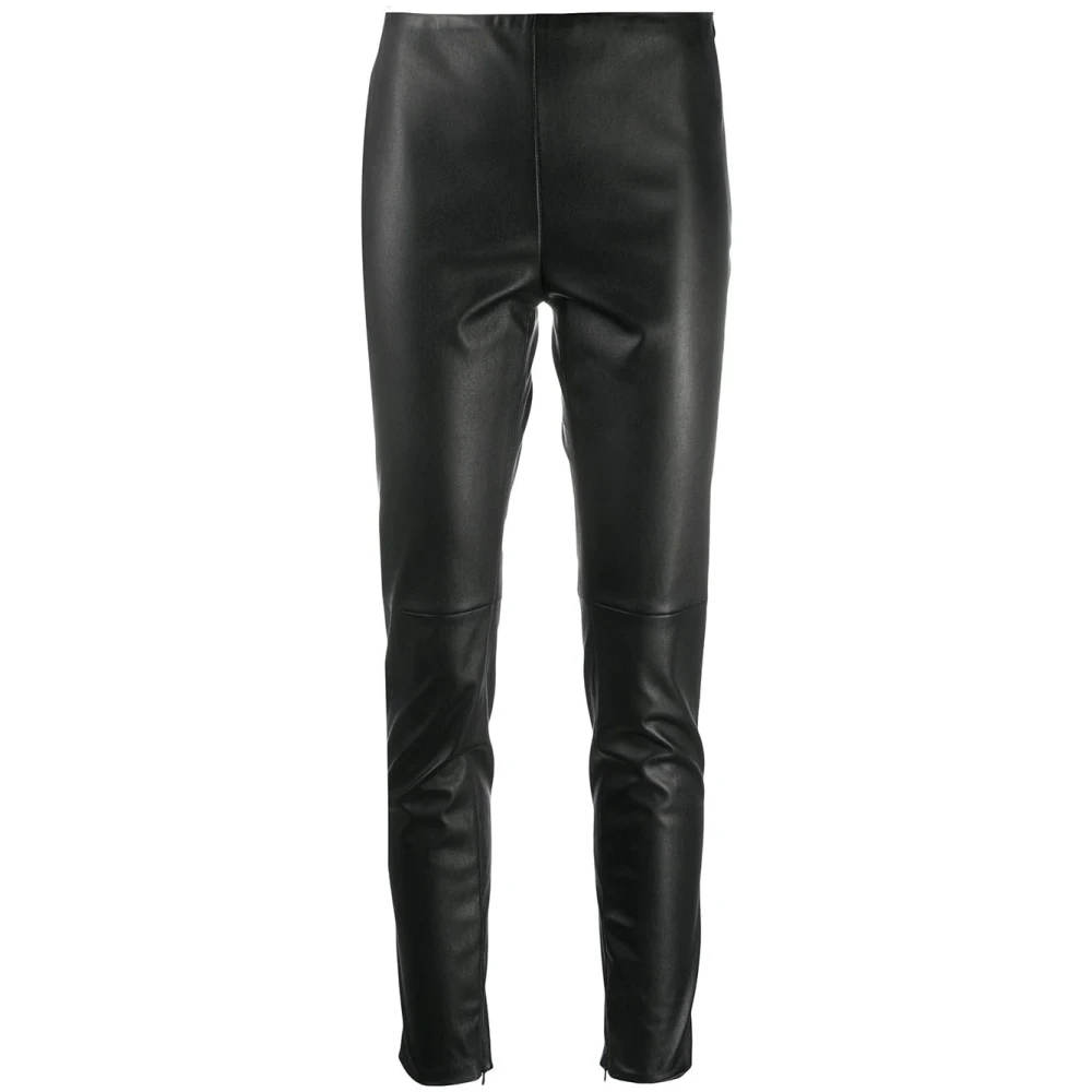 Ralph Lauren Leren Legging Black Dames