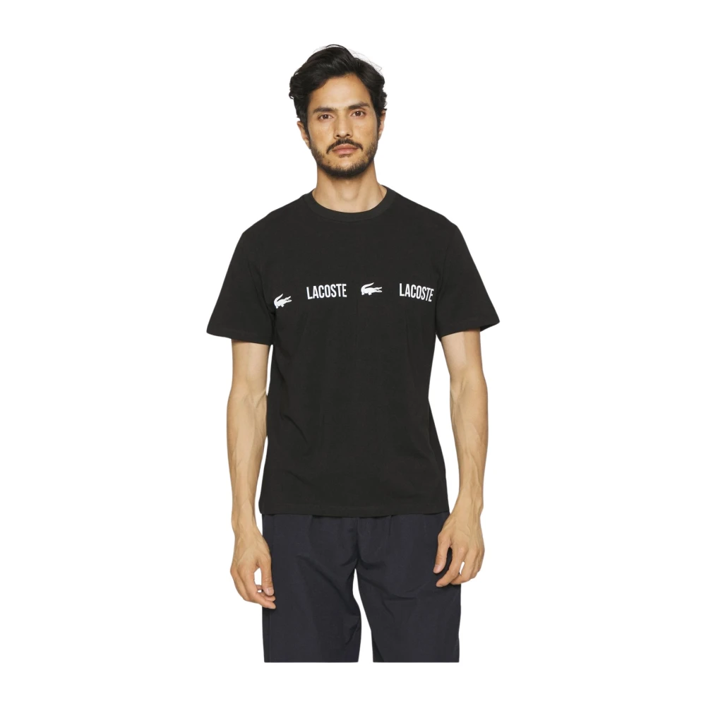 Lacoste Logo Band T-Shirt Black Heren