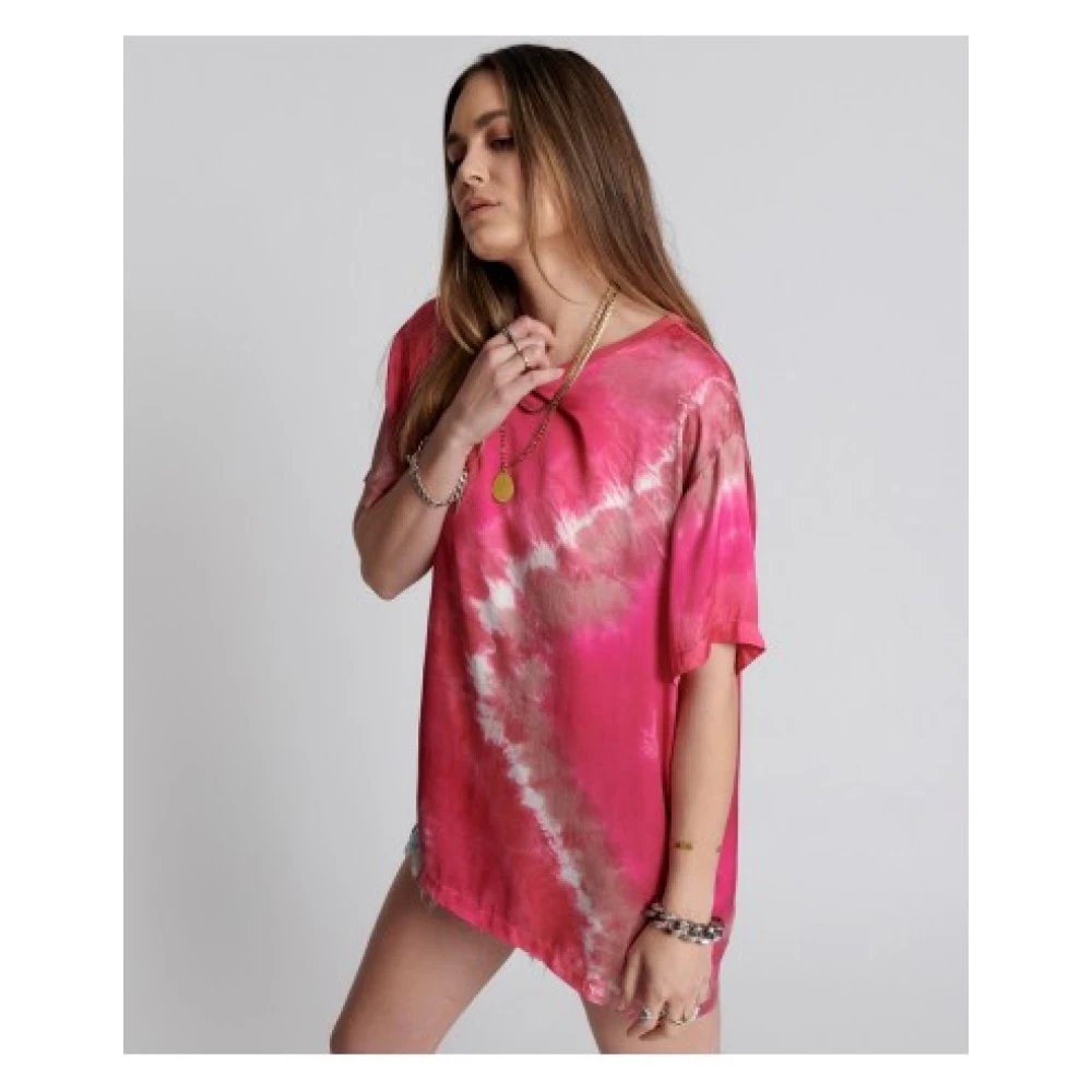 One Teaspoon Satin Solar Flare Tee Multicolor Dames