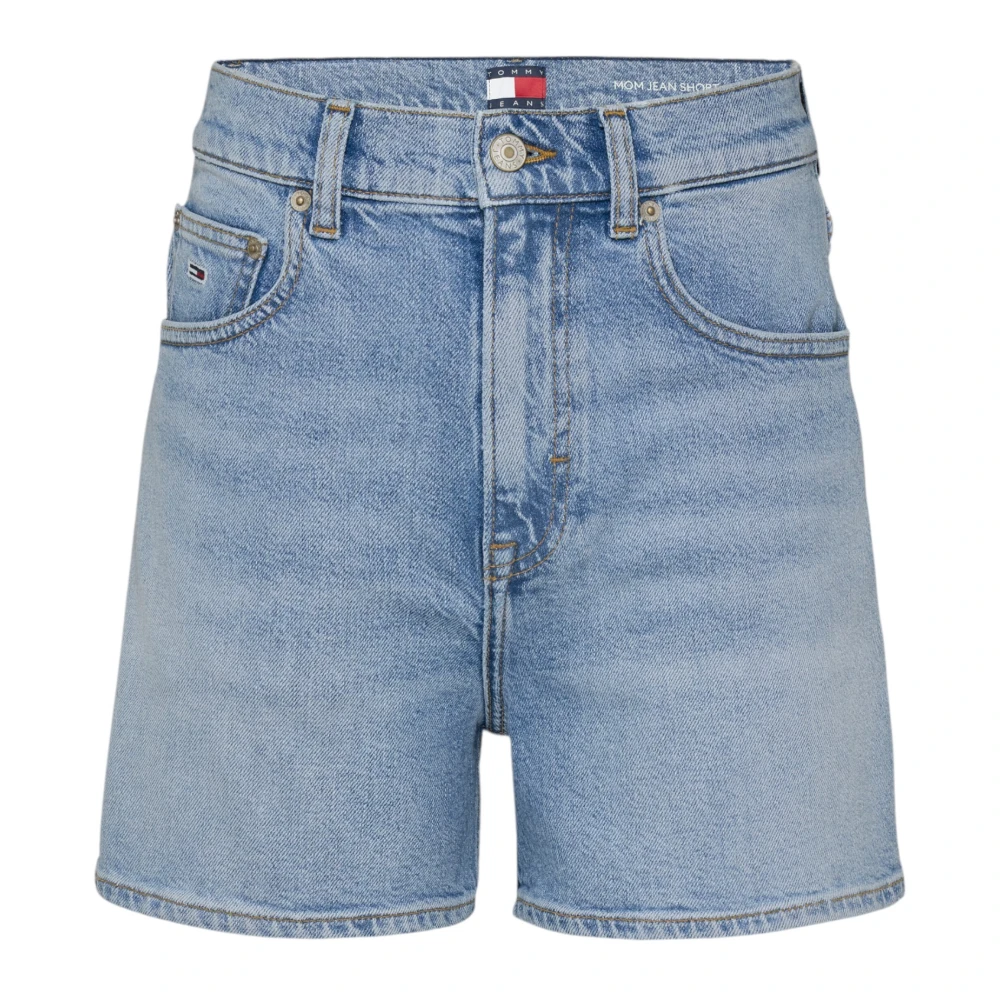 Tommy Jeans Women's Blue Denim Shorts, W28, Mom Jean Shorts Relaxed Fit