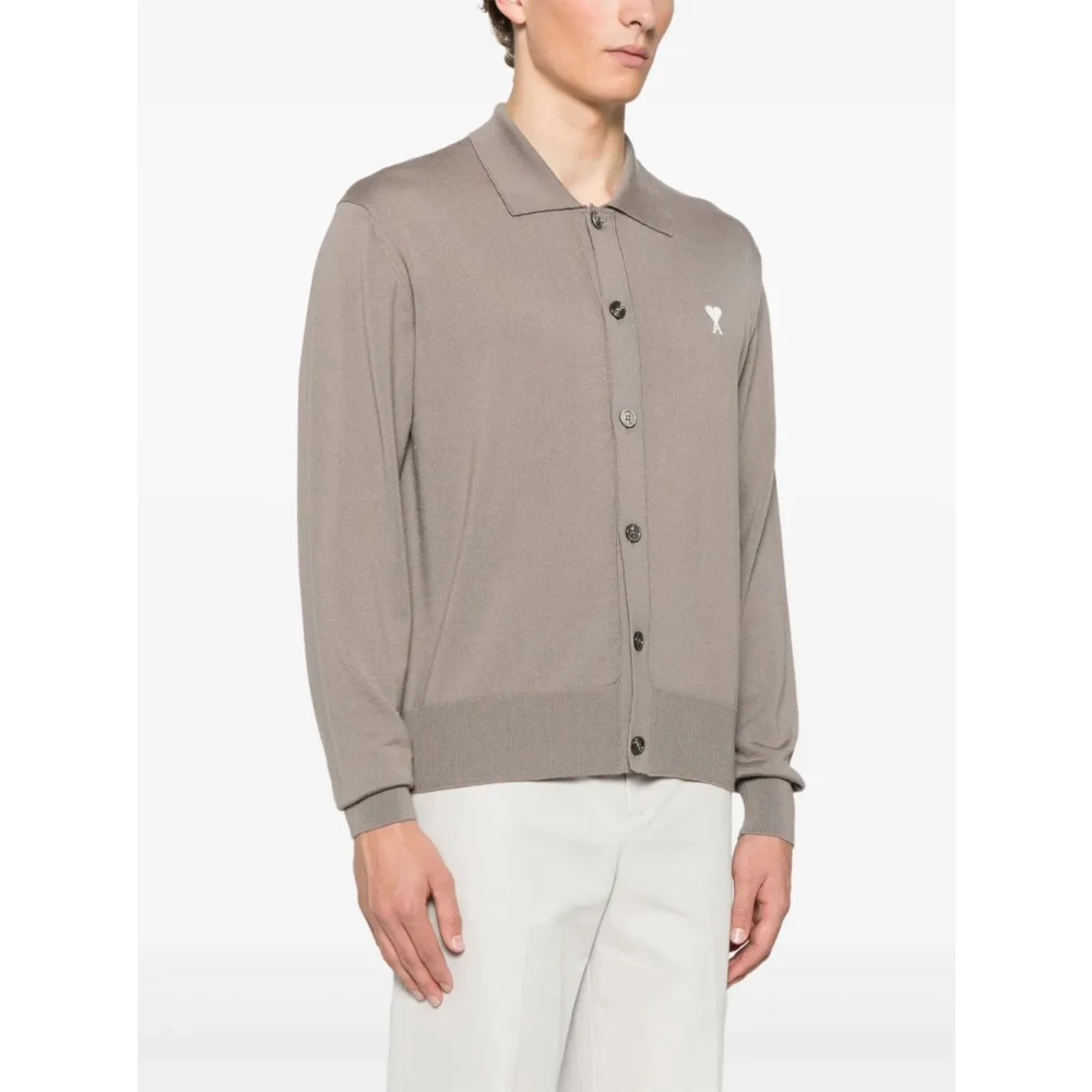 Ami Paris Witte Cardigan met ADC Design Gray Heren