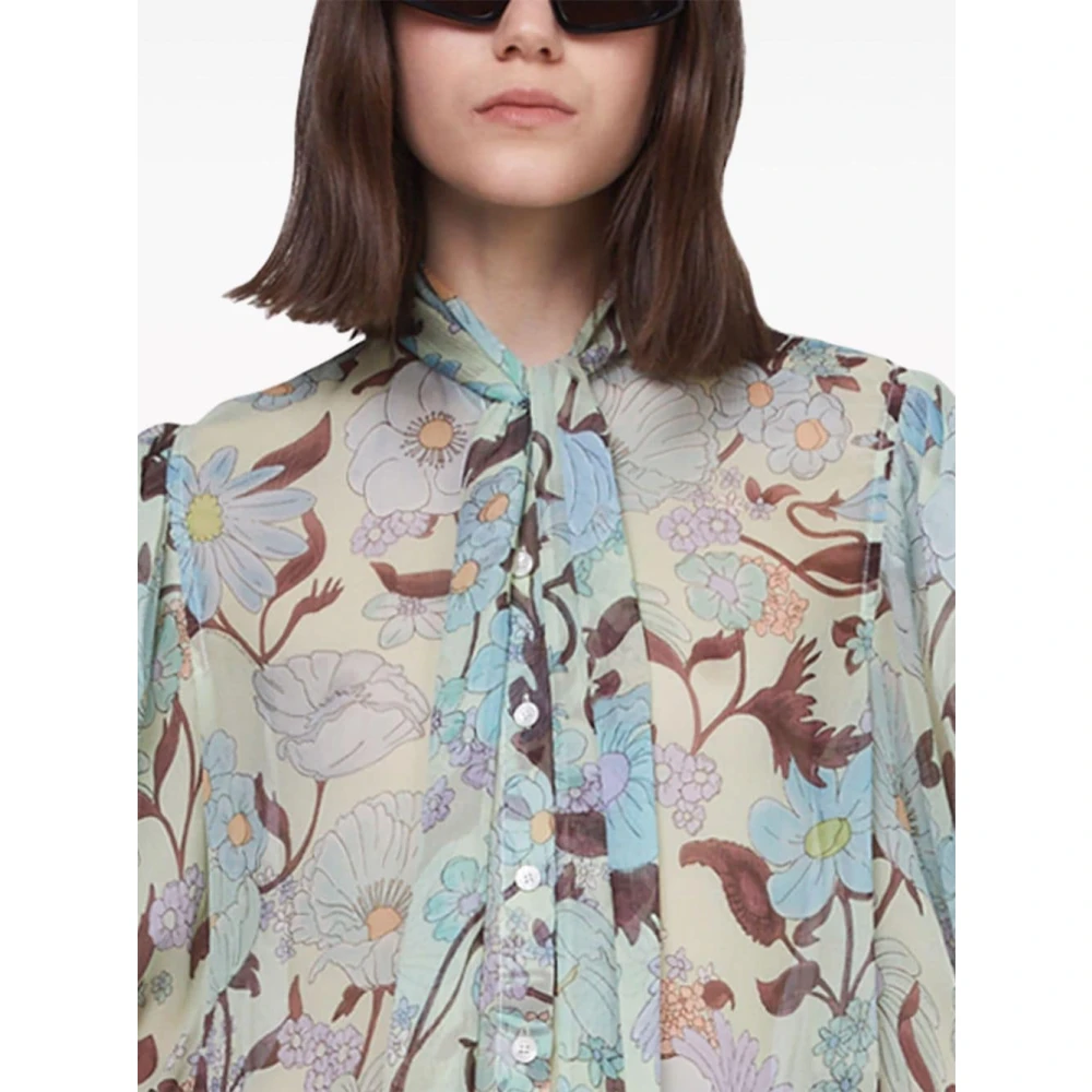 Stella Mccartney Bloemenprint Multicolor Shirt Multicolor Dames