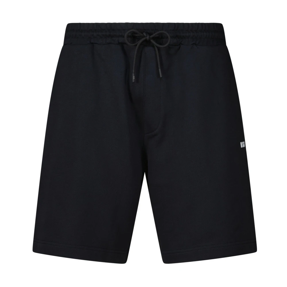 Msgm Katoenen Sweatpants-Shorts voor Ultiem Comfort Black Heren