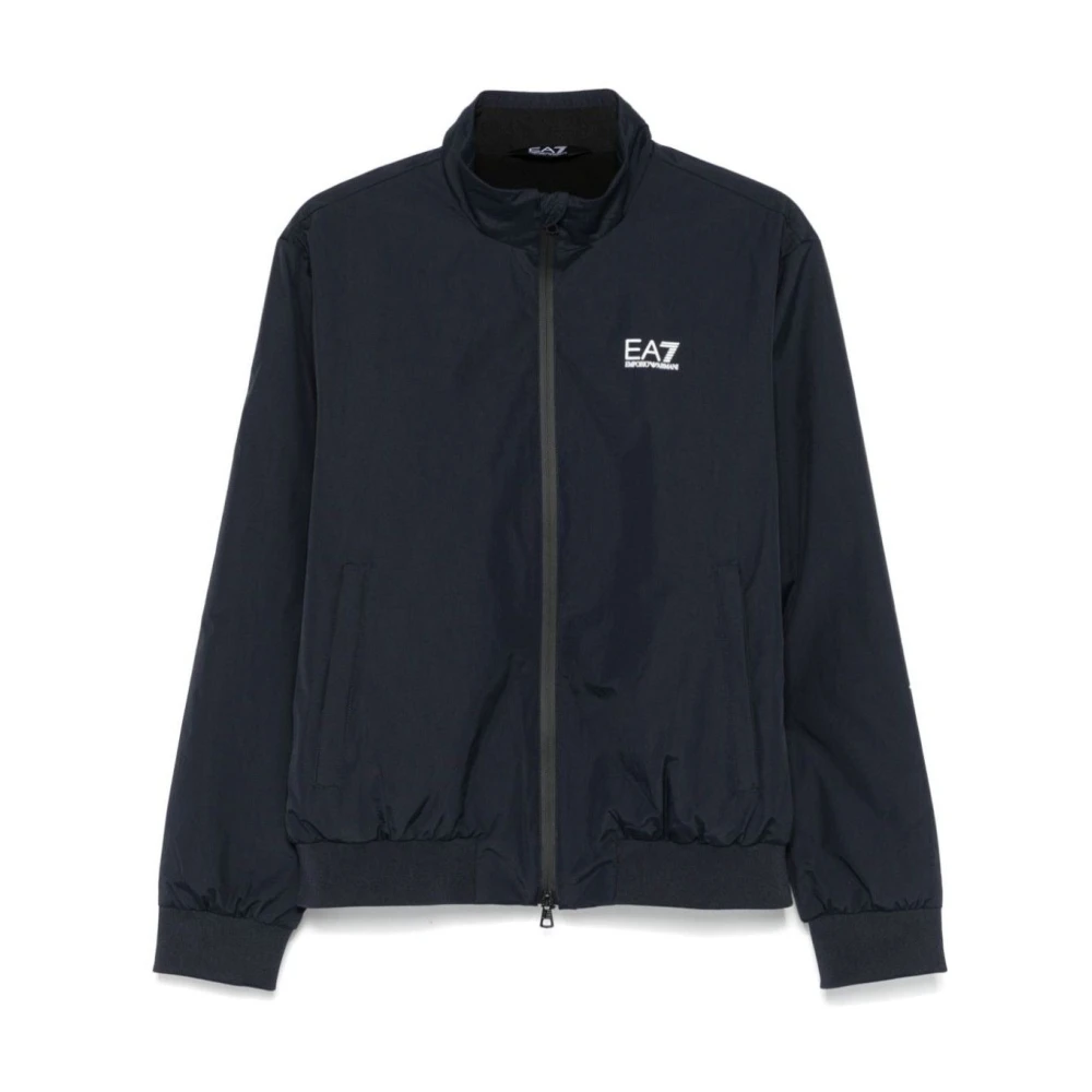 Emporio Armani Ea7 Herr Blå Jackor L, Bomberjacka Med Ståkrage