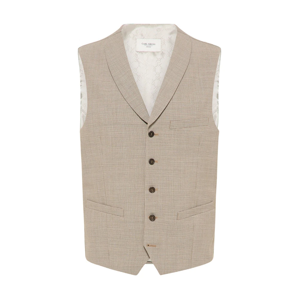 Carl gross Warren Vest Beige Heren