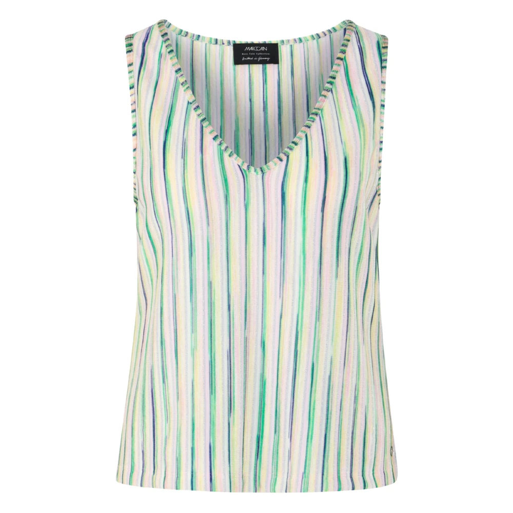 Marc Cain Women's Multicolor Striped Top - Sleeveless Tops - Xl - Tops