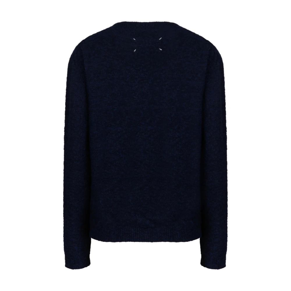Maison Margiela Navy Blue Nostalgische Trui Blue Dames