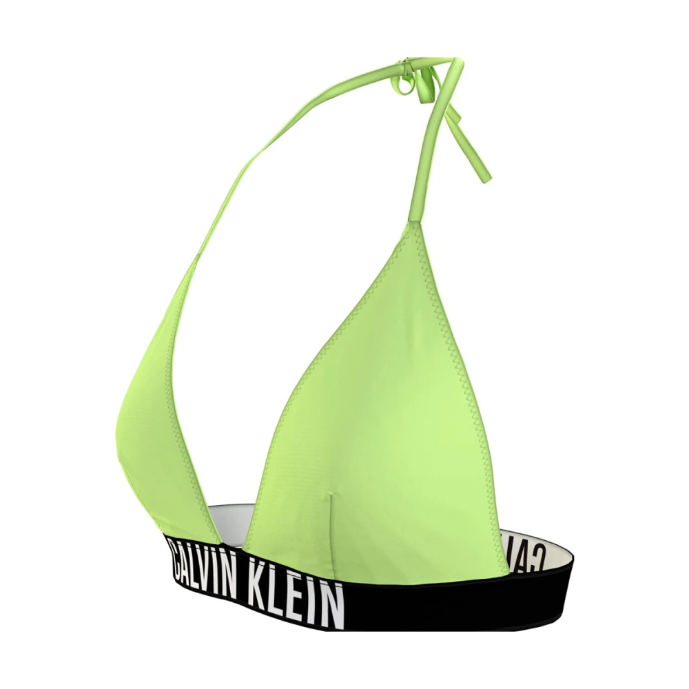 Calvin Klein Gerecyclede Polyester Bikini Top Green Dames