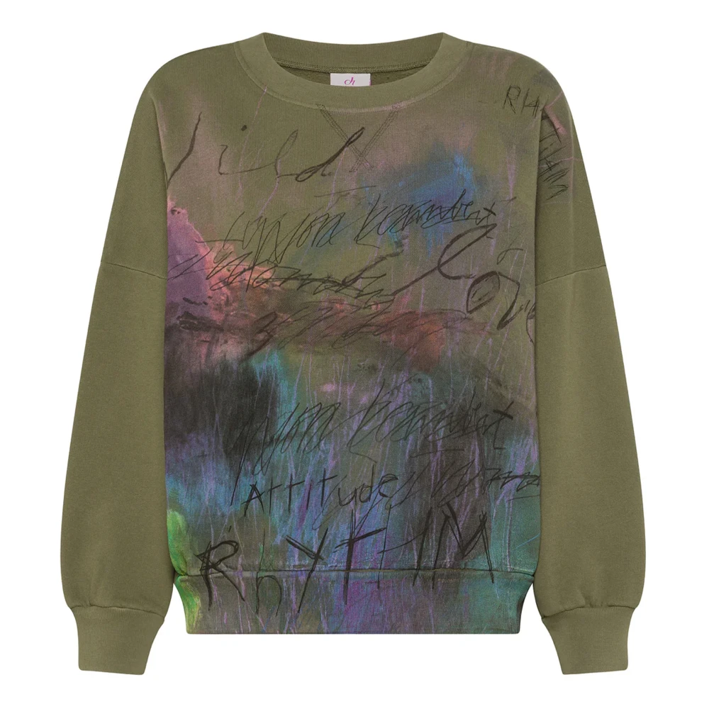 Deha Olijfgroene Dames Sweatshirt Green Dames