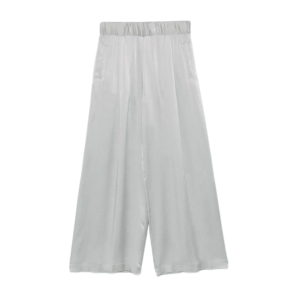Semicouture Grijze Zijdeblend Stijlvolle Broek Gray Dames