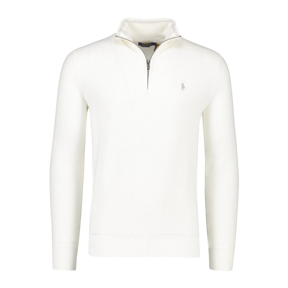 Ralph Lauren Witte Half Zip Sweater White Heren