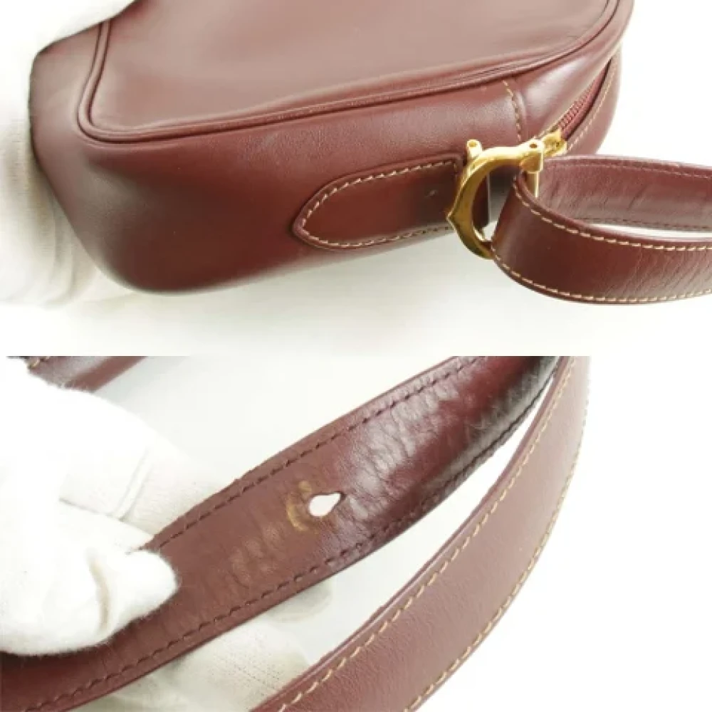 Cartier Vintage Pre-owned Leather shoulder-bags Red Dames