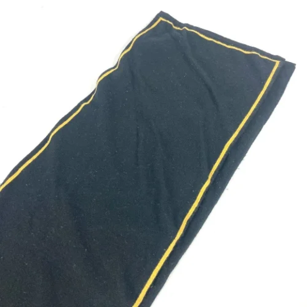 Fendi Vintage Pre-owned Wool scarves Black Dames