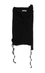 black-ruched-front-button-skirt