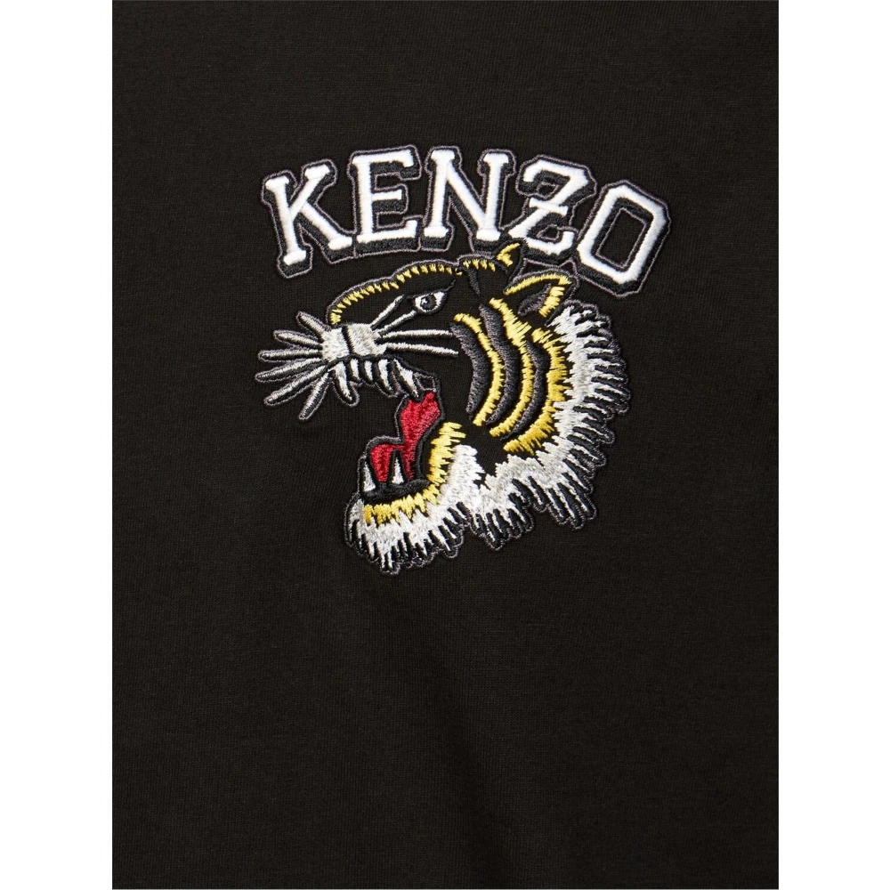 Kenzo Jungle Varsity Katoenen T-shirt Black Heren