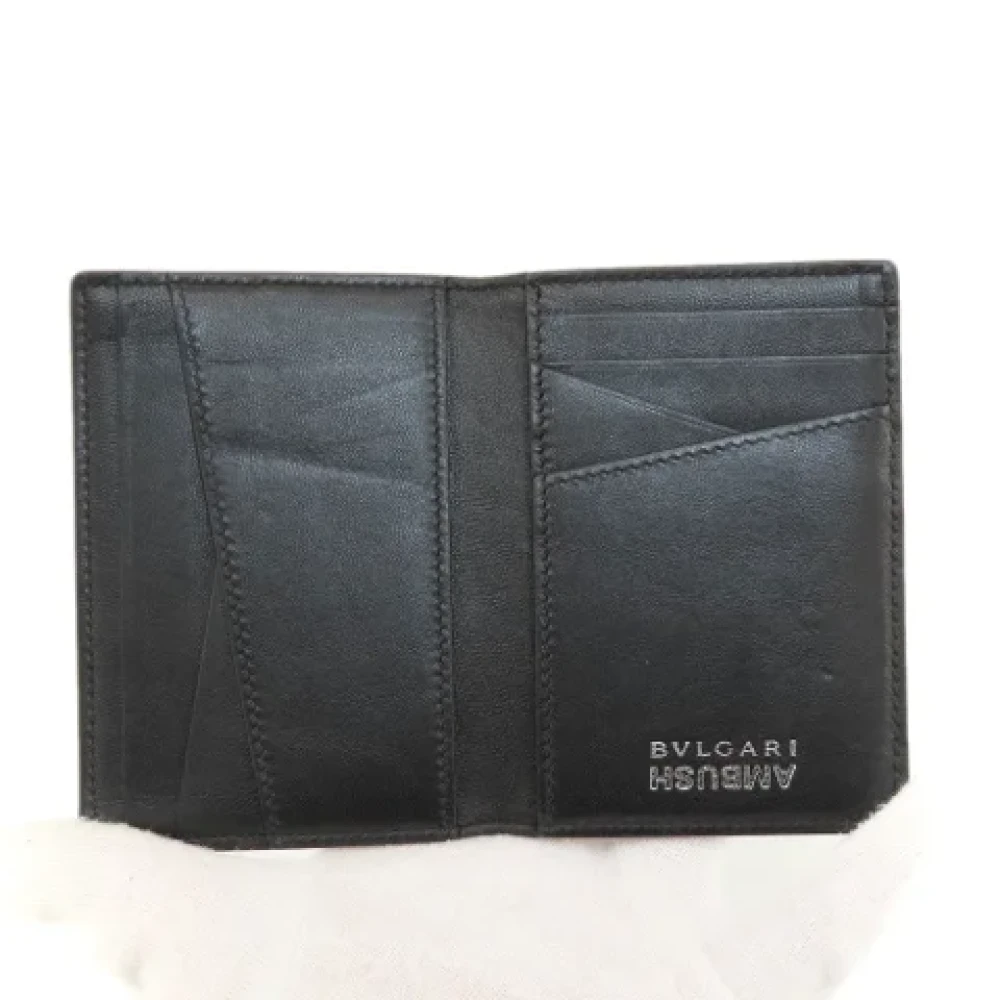 Bvlgari Vintage Pre-owned Leather home-office Black Dames