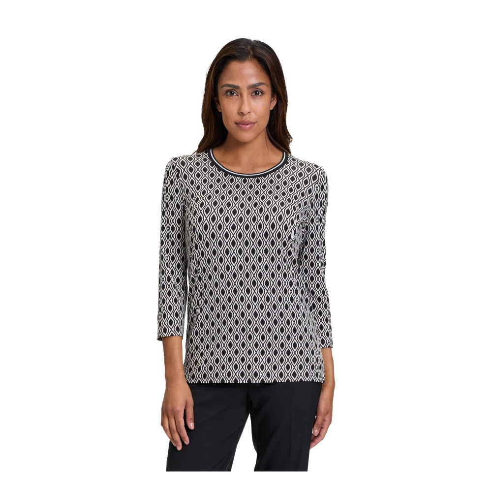 Betty Barclay Grafisch Print Casual Shirt Black Dames