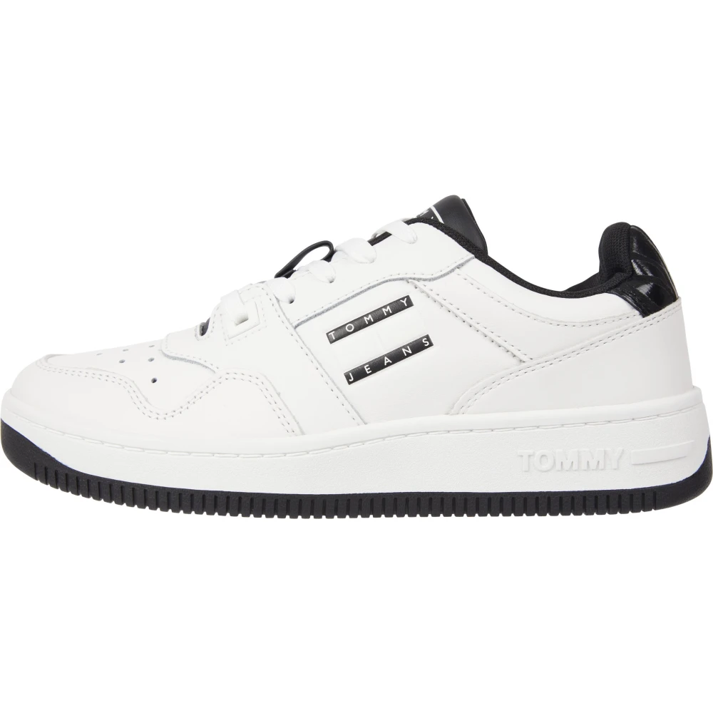 Tommy Hilfiger Retro Basket Sneakers met dierenprint Dames Schoenen Beige