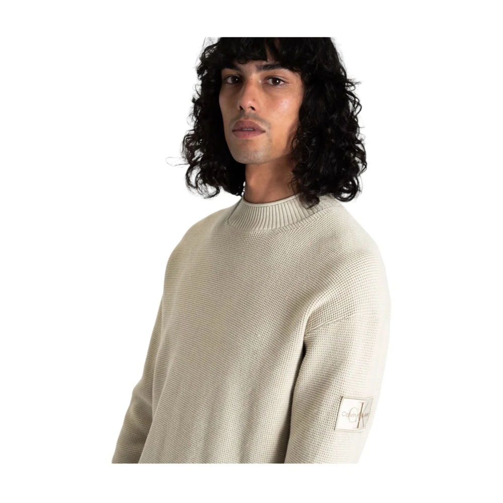 Calvin Klein Jeans Crew Neck Sweater Beige Heren